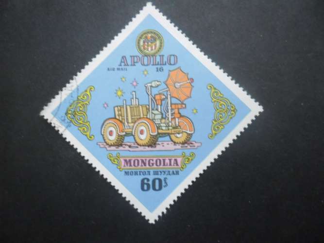 MONGOLIE poste aérienne N°54 Apollo 16 oblitéré