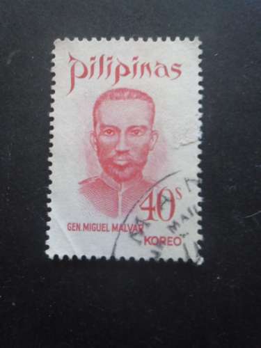 PHILIPPINES N°858 général Miguel Malvar oblitéré 