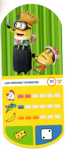 Auchan Moche Méchant carte N°71 Minions touristes