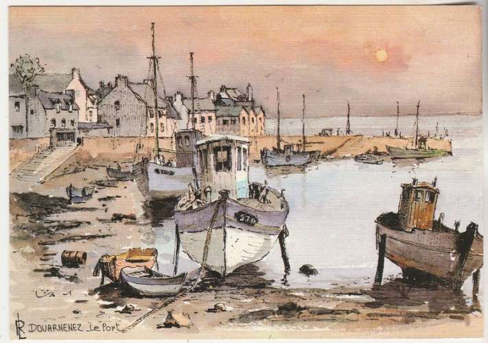 cpm 29 Douarnenez Aquarelle de Robert Lépine 