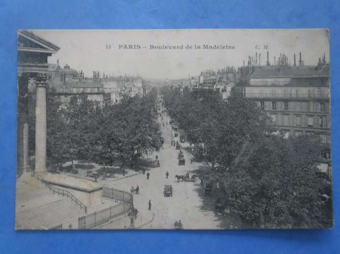 75-PARIS boulevard de la Madeleine , écrite et circulée