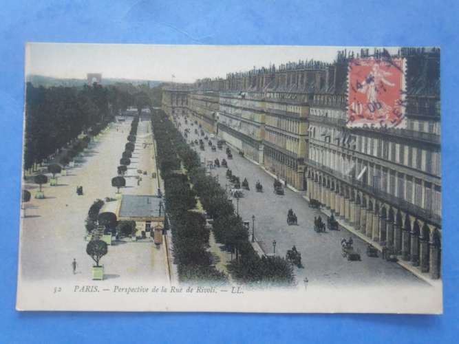 75-PARIS rue de Rivoli , écrite et circulée en 1906