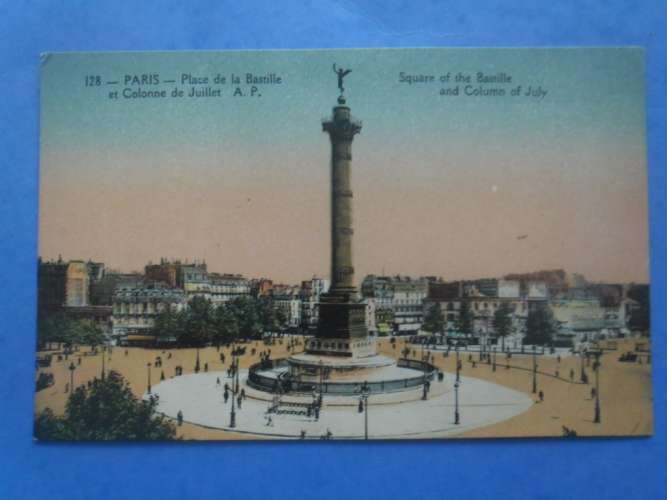 75-PARIS place de la Bastille et colonne de Juillet