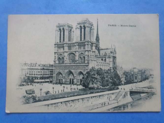 75-PARIS Notre Dame , dos non divisé