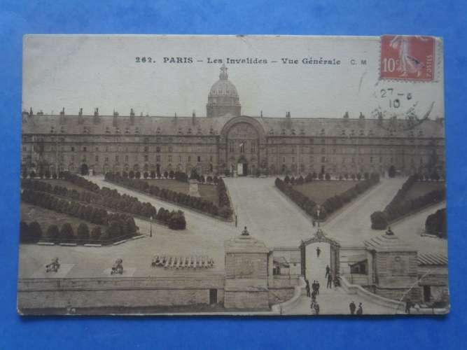 75-PARIS les Invalides , écrite et circulée en 1910