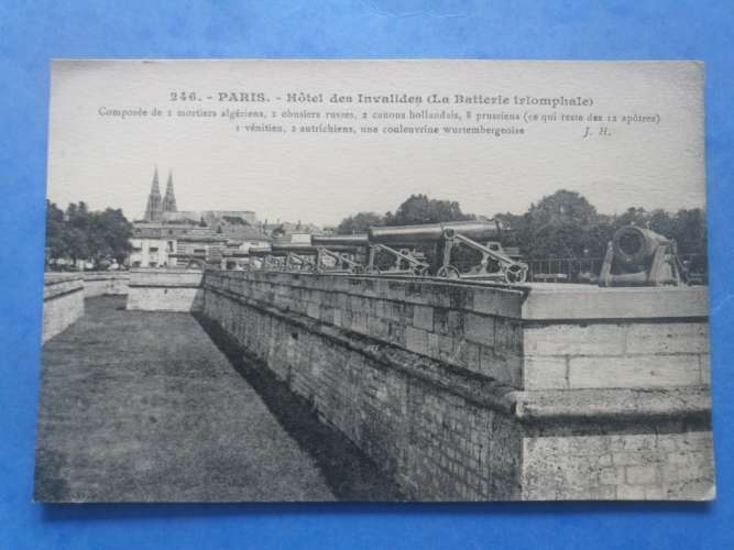 75-PARIS hotel des Invalides , la batterie triomphale