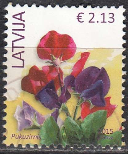  Latvija 2015 Fleur 2.13 Euro O Cachet rond