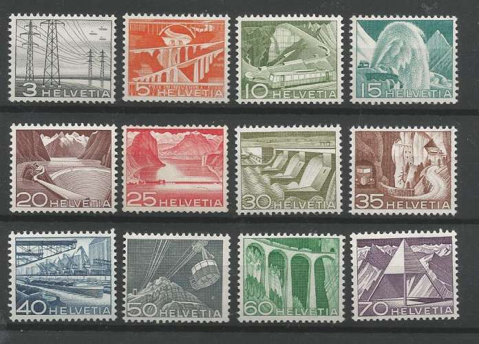 Suisse - 1949 - Techniques et Paysages  - Tp n° 481 / 92 - Neufs **