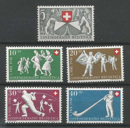 Suisse - 1951 - Fête Nationale - Tp n° 507 / 10 -  Neufs **