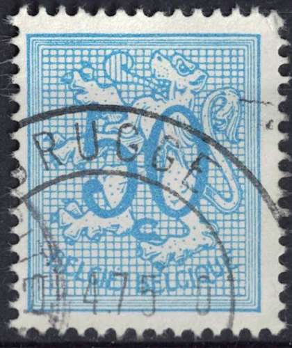 Belgique 1960 Oblitéré Used Lion Héraldique 50 centimes bleu SU