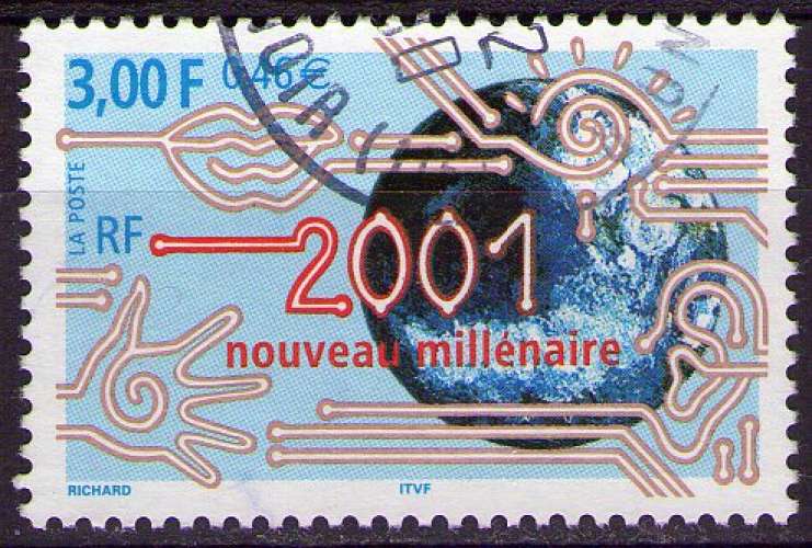 France - 2000 - Y&T n° 3357 - Obl. - 2001 Nouveau Millénaire