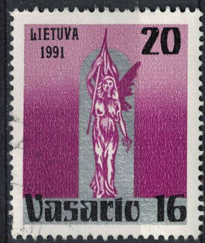 Lituanie 1991 Oblitéré Used Déclaration indépendance Vasario 16 février SU