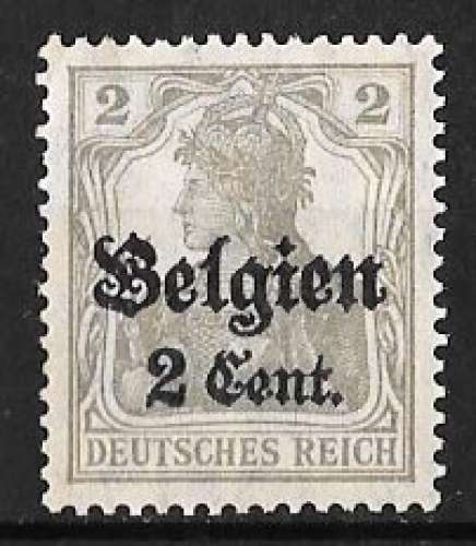 Belgique - Y&T 10 ** Occupation Allemande - année 1916 - 1918