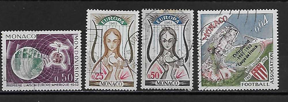 MONACO 612/618/619/623 oblitérés rond