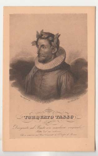 cpa  Torquato tasso ( portrait du Tasse  : gravure ancienne )