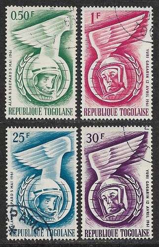 TOGO 1962 YT 350 à 353 oblitérés - Astronautes