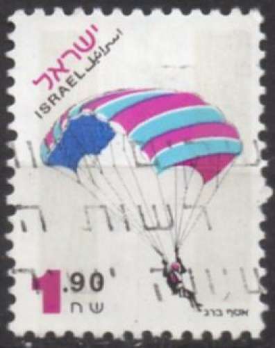 E431N - Y&T n° 1308 - oblitéré - Parapente - 1996 - Israël