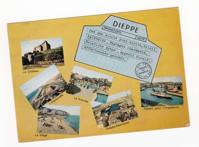 (76)-DIEPPE- CPSM  multivues  circulée en 1967