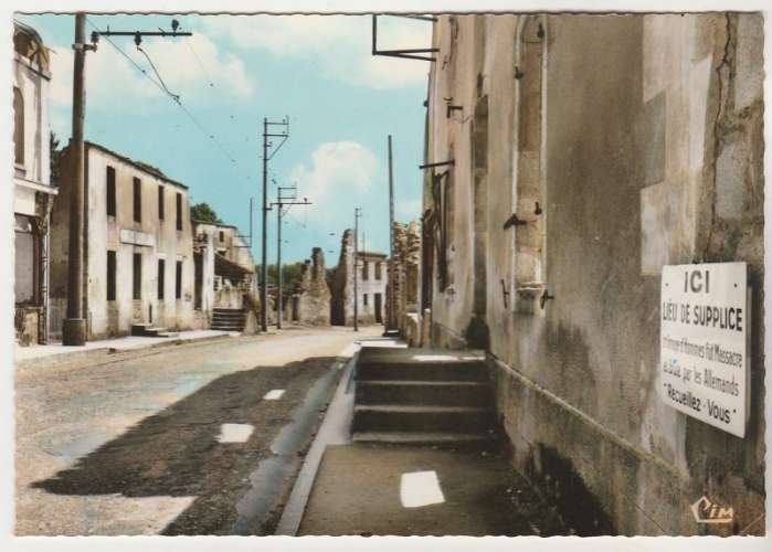 Cpsm 87 Oradour-sur-Glane Rue principale 