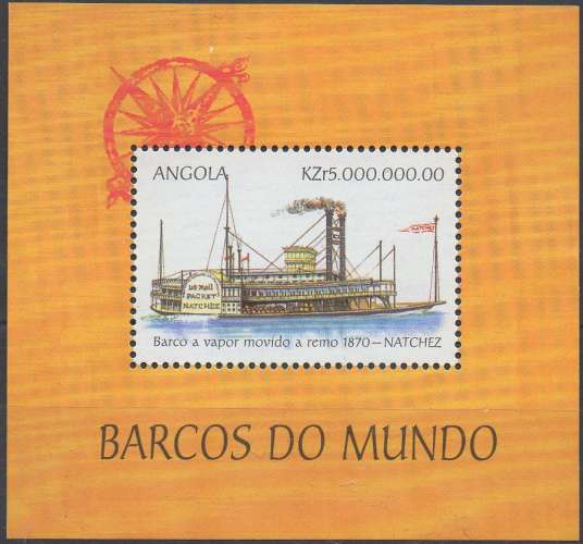 Angola 1999 - Y & tT : BF64 - Bateau vapeur