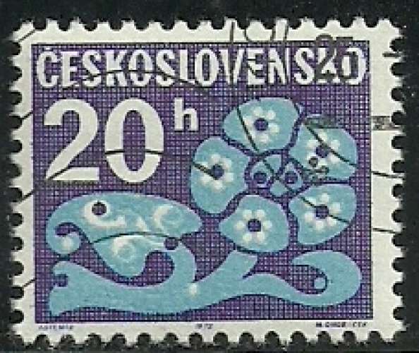 Tchécoslovaquie 1972 - Timbre taxe - 104 oblitéré .