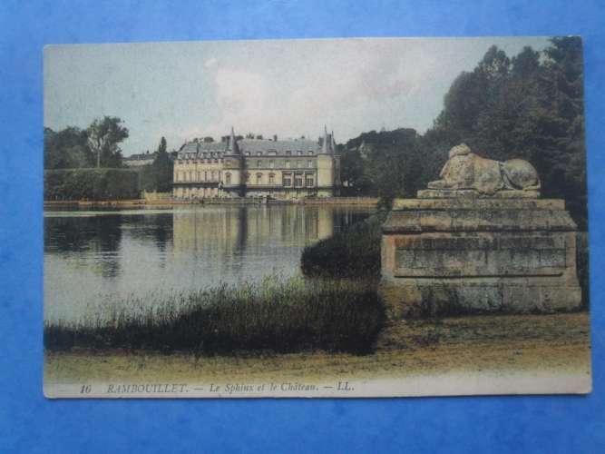 78-RAMBOUILLET chateau , le sphinx , écrite au verso