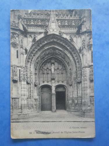 80-MONTDIDIER portail de l'église , écrite au verso