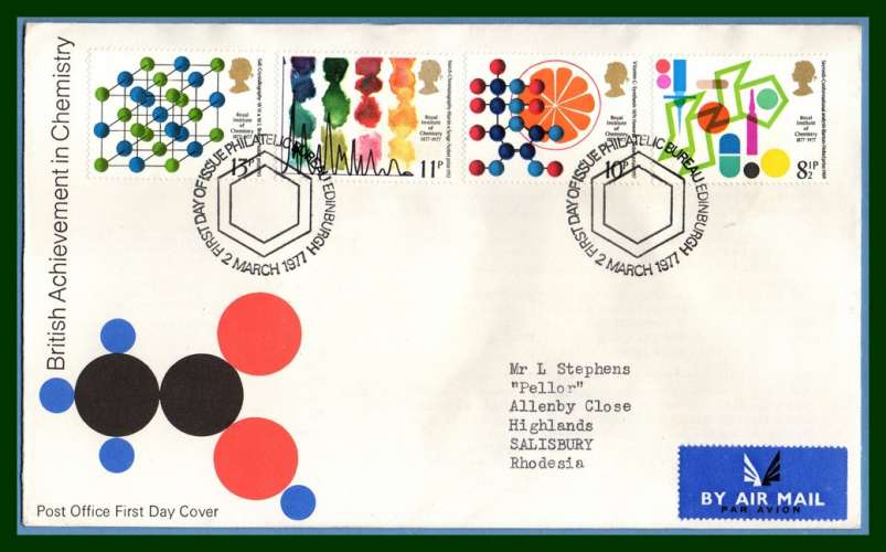 GB FDC N° 825 à 828 Chemistry 1977 > Rhodésie 