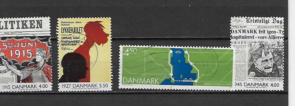 DANEMARK 1251/1253/1257/1258 obiltérés rond