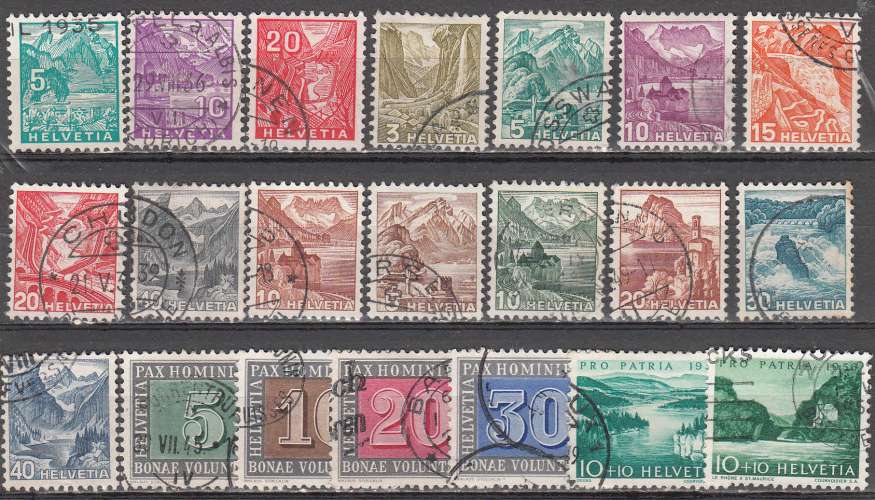 Suisse   lot de 21 timbres oblitérés  (2)