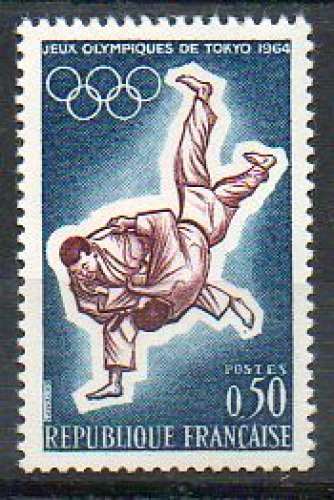 France neuf Yvert N°1428 JO  TOKYO Judo 1964