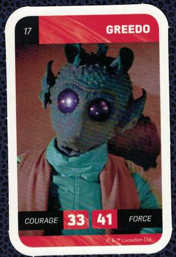 Carte De Collection E Leclerc Star Wars 2018 Les Mechants Greedo