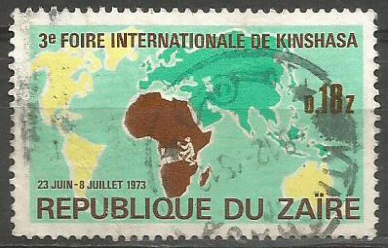 Zaire - 1973 - Y&T n° 834 - Obli. - Foire internationale - Kinshasa