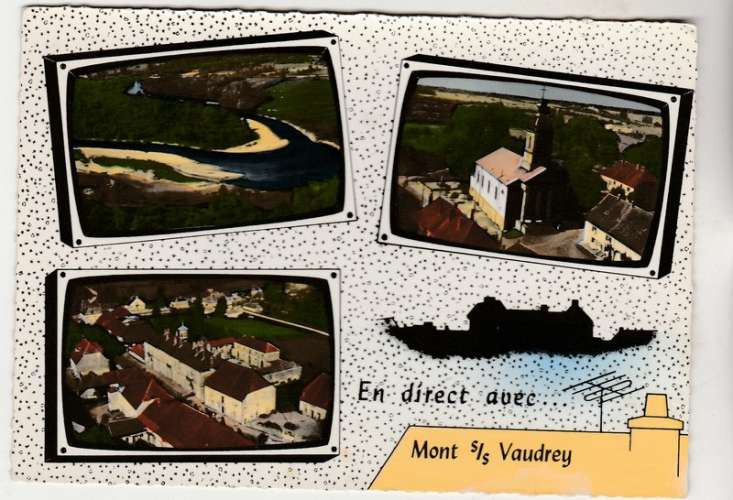 cpsm 39  Mont-sous-Vaudrey multivues 