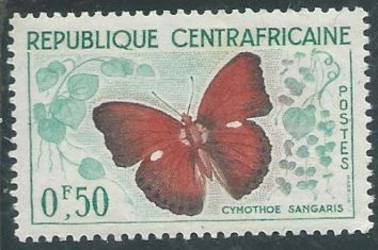 Centrafrique - Y&T 0004 (*) - Papillons -