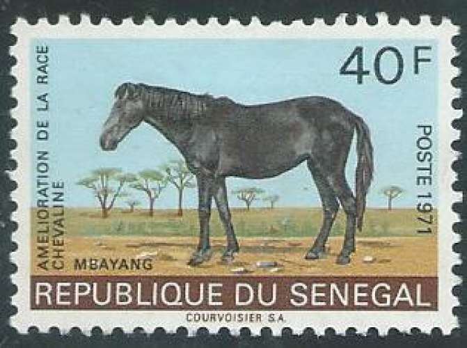 Sénégal - Y&T 0343 (**) - Chevaux -