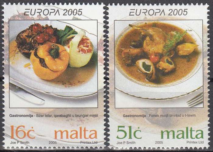 Malta 2005 Michel 1398 - 1399 Neuf ** Cote (2006) 4.50 € Europa CEPT La gastronomie