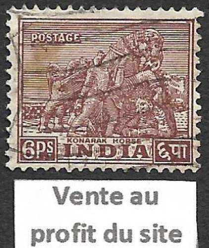 Inde 1949 Y&T 8 oblitéré  - Cheval Konarak 