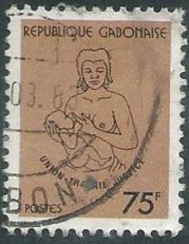 Gabon - Y&T 0466 (o) - Symboles nationaux -