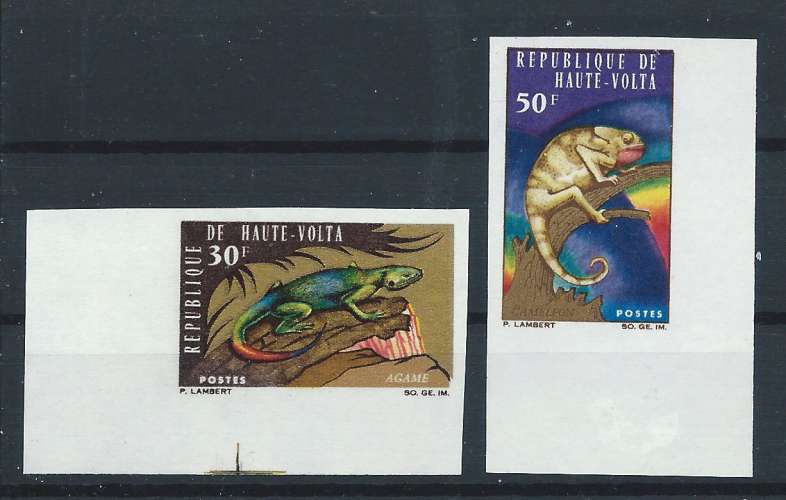 Haute - Volta - Lézards Neuf** (MNH) N.Dentelé 1966 