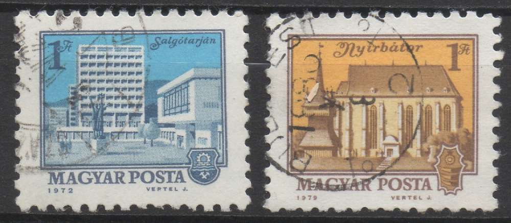 Hongrie 1972/1979 - Y & T : 1563 et 2652 - Villes