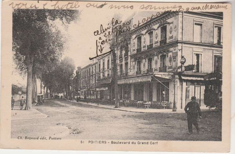 cpa 86 Poitiers Boulevard du Grand Cerf