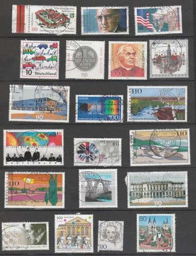  Allemagne  lot de 20 timbres oblitérés  (1990: 1999 )