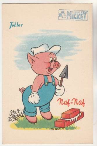 cpsm  Publicité Tobler pour Journal de Mickey : Naf-Naf