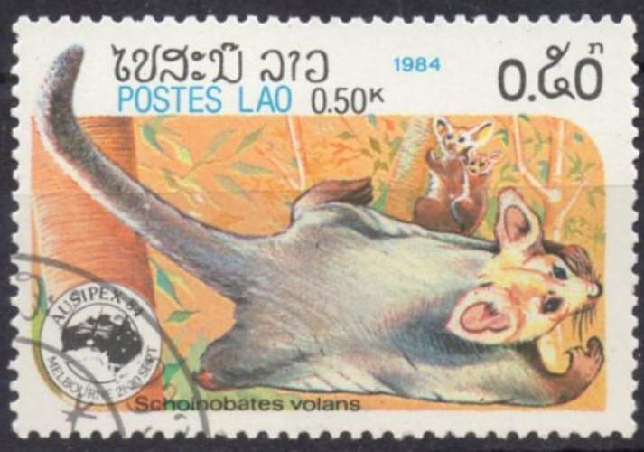 5557N - Y&T n° 583 - oblitéré - Schoinobates volans - 1984 - Laos