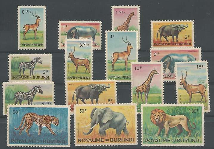 Royaume du Burundi - 1964 - Animaux - Tp n° 80 / 94 - Neuf 