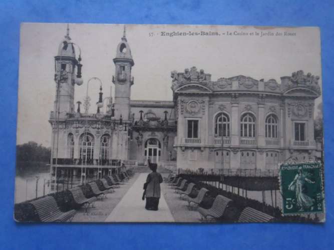 95-ENGHIEN LES BAINS le casino , circulée en 1912