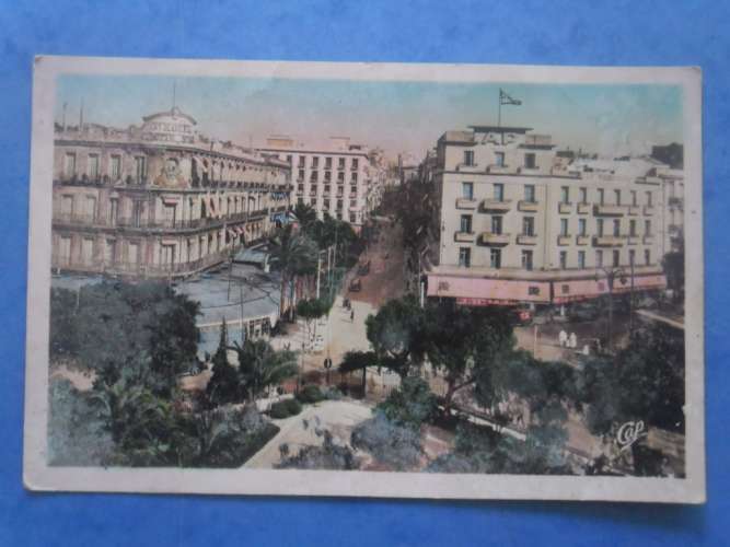 ALGERIE-ORAN-hotel continental et boulevard Georges Clémenceau