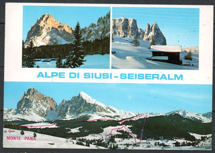 Italie CP multi-vues ALPE DI SIUBI / SEISERALM