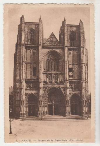 cpsm 44 Nantes Cathédrale  timbrée Dulac YT 685 et 690